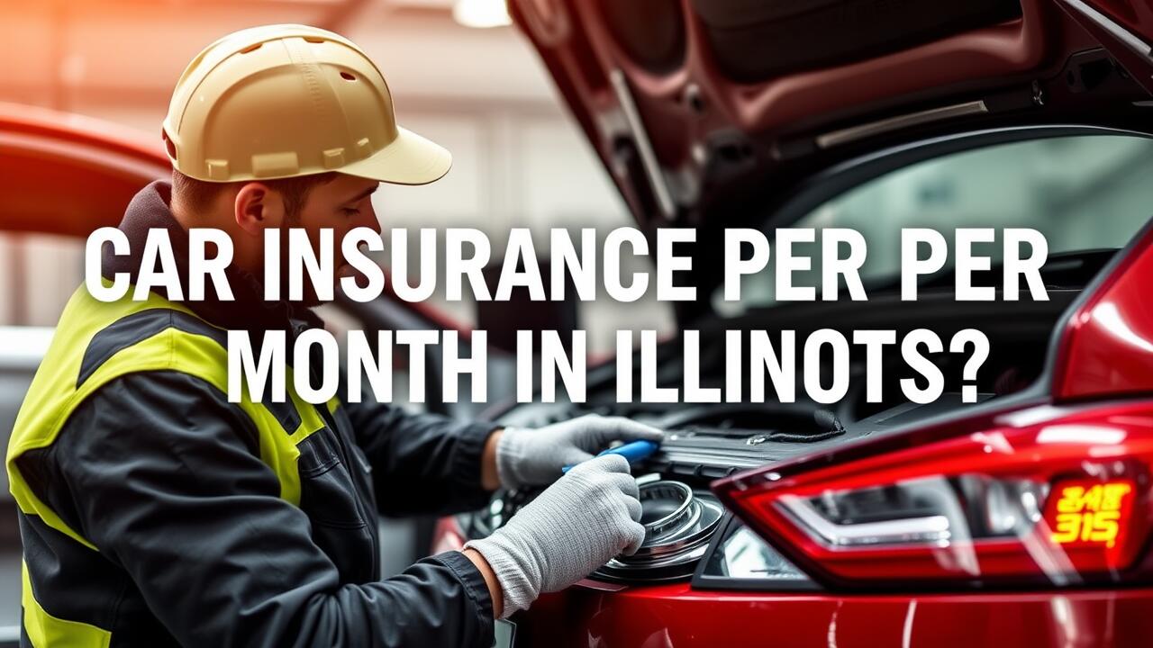 How much is Car insurance per month in Illinois?